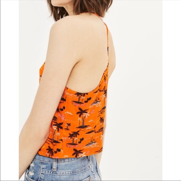 Topshop island print crop tank top, NWT - Picture 2 of 8
